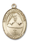 St Katharine Drexel Medal - 14kt Gold Oval Pendant 3 Sizes St Katharine Drexel Medal - 14kt Gold Oval Pendant 3 Sizes
