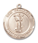 San Francisco Medal - 14kt Gold Round Pendant 2 Sizes San Francisco Medal - 14kt Gold Round Pendant 2 Sizes