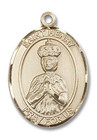 St Henry Medal - 14kt Gold Oval Pendant 3 Sizes St Henry Medal - 14kt Gold Oval Pendant 3 Sizes
