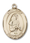 St Emily De Vialar Medal - 14kt Gold Oval Pendant 3 Sizes St Emily De Vialar Medal - 14kt Gold Oval Pendant 3 Sizes