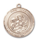 San Jose Medal - 14kt Gold Round Pendant 2 Sizes San Jose Medal - 14kt Gold Round Pendant 2 Sizes