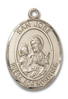 San Jose Medal - 14kt Gold Oval Pendant 2 Sizes San Jose Medal - 14kt Gold Oval Pendant 2 Sizes