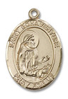 St Bonaventure Medal - 14kt Gold Oval Pendant 3 Sizes St Bonaventure Medal - 14kt Gold Oval Pendant 3 Sizes