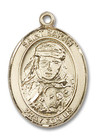 St Sarah Medal - 14kt Gold Oval Pendant 3 Sizes St Sarah Medal - 14kt Gold Oval Pendant 3 Sizes