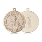 Scapular Medal - 14kt Gold Round Pendant 2 Sizes Scapular Medal - 14kt Gold Round Pendant 2 Sizes