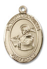 St Thomas Aquinas Medal - 14kt Gold Oval Pendant 3 Sizes St Thomas Aquinas Medal - 14kt Gold Oval Pendant 3 Sizes
