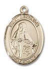 St Veronica Medal - 14kt Gold Oval Pendant 3 Sizes St Veronica Medal - 14kt Gold Oval Pendant 3 Sizes