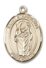 St Stanislaus Medal - 14kt Gold Oval Pendant 3 Sizes St Stanislaus Medal - 14kt Gold Oval Pendant 3 Sizes