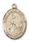 St Maria Goretti Medal - 14kt Gold Oval Pendant 3 Sizes St Maria Goretti Medal - 14kt Gold Oval Pendant 3 Sizes