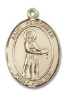 St Petronille Medal - 14kt Gold Oval Pendant 3 Sizes St Petronille Medal - 14kt Gold Oval Pendant 3 Sizes