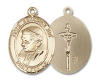 Pope Benedict XVI Medal - 14kt Gold Oval Pendant 3 Sizes