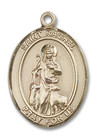 St Rachel Medal Medal - 14kt Gold Oval Pendant 3 Sizes