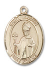 St Austin Medal - 14kt Gold Oval Pendant 3 Sizes