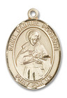 St Gabriel Possenti Medal - 14kt Gold Oval Pendant 3 Sizes St Gabriel Possenti Medal - 14kt Gold Oval Pendant 3 Sizes