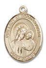 Our Lady of Good Counsel Medal - 14kt Gold Oval Pendant 3 Sizes Our Lady of Good Counsel Medal - 14kt Gold Oval Pendant 3 Sizes