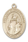 Our Lady of Consolation Medal - 14kt Gold Oval Pendant 3 Sizes
