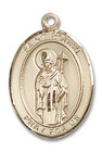 St Ronan Medal - 14kt Gold Oval Pendant 3 Sizes