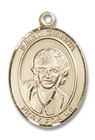 St Gianna Medal - 14kt Gold Oval Pendant 3 Sizes