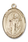 St Wolfgang Medal - 14kt Gold Oval Pendant 3 Sizes St Wolfgang Medal - 14kt Gold Oval Pendant 3 Sizes