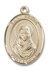 St Rafka of Smyrna Medal - 14kt Gold Oval Pendant 3 Sizes St Rafka of Smyrna Medal - 14kt Gold Oval Pendant 3 Sizes