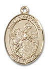 St Nimatullah Medal - 14kt Gold Oval Pendant 3 Sizes St Nimatullah Medal - 14kt Gold Oval Pendant 3 Sizes