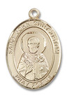 St John Chrysostom Medal - 14kt Gold Oval Pendant 3 Sizes