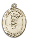 St Philip Neri Medal - 14kt Gold Oval Pendant 3 Sizes St Philip Neri Medal - 14kt Gold Oval Pendant 3 Sizes