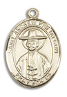 St Andrew Kim Taegon Medal - 14kt Gold Oval Pendant 3 Sizes St Andrew Kim Taegon Medal - 14kt Gold Oval Pendant 3 Sizes