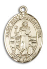 St Bernadine of Siena Medal - 14kt Gold Oval Pendant 3 Sizes St Bernadine of Siena Medal - 14kt Gold Oval Pendant 3 Sizes