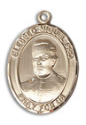 Blessed Miguel Pro Medal - 14kt Gold Oval Pendant 3 Sizes