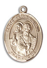 Sts Peter and Paul Medal - 14kt Gold Oval Pendant 3 Sizes Sts Peter and Paul Medal - 14kt Gold Oval Pendant 3 Sizes