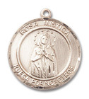Rosa Mistica Medal - 14kt Gold Round Pendant 2 Sizes Rosa Mistica Medal - 14kt Gold Round Pendant 2 Sizes