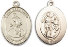 St Sebastian Wrestling Medal - 14kt Gold Oval Pendant 2 Sizes St Sebastian Wrestling Medal - 14kt Gold Oval Pendant 2 Sizes