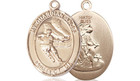 Guardian Angel Hockey Medal - 14kt Gold Pendant (2 Sizes) Guardian Angel Hockey Medal - 14kt Gold Pendant (2 Sizes)