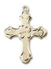 Embellished Cross Pendant - 14kt Gold 7/8 x 5/8 60362 Embellished Cross Pendant - 14kt Gold 7/8 x 5/8 60362