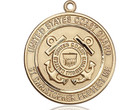 St. Christopher Coast Guard Medal - 14kt Gold Round Pendant (2 Sizes) St. Christopher Coast Guard Medal - 14kt Gold Round Pendant (2 Sizes)