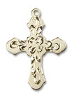 Embellished Cross Pendant - 14kt Gold 7/8 x 5/8 60363 Embellished Cross Pendant - 14kt Gold 7/8 x 5/8 60363