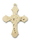 Large Embellished Cross Pendant - 14kt Gold 1 1/4 x 7/8 60373 Large Embellished Cross Pendant - 14kt Gold 1 1/4 x 7/8 60373