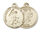 Guardain Angel National Guard Medal - 14kt Gold 7/8 x 3/4 Round Pendant 0341 Guardain Angel National Guard Medal - 14kt Gold 7/8 x 3/4 Round Pendant 0341