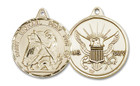 Extra Large St Michael Navy Medal - 14kt Gold 1 3/8 x 1 1/4 Round Pendant 0201 Extra Large St Michael Navy Medal - 14kt Gold 1 3/8 x 1 1/4 Round Pendant 0201