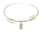 Littlest Angel Double Loop Bangle Bracelet - Gold-Filled Charm