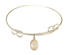 Our Lady of La Vang Double Loop Bangle Bracelet - Gold-Filled Charm 9115GF