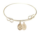 Pope Emeritus Benedict XVI Double Loop Bangle Bracelet - Gold-Filled Charm 9235GF Pope Emeritus Benedict XVI Double Loop Bangle Bracelet - Gold-Filled Charm 9235GF