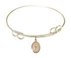 Our Lady of All Nations Double Loop Bangle Bracelet - Gold-Filled Charm 9242GF