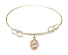 St Luigi Orione Double Loop Bangle Bracelet - Gold-Filled Charm 9326GF