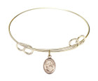 St Nimatullah Double Loop Bangle Bracelet - Gold-Filled Charm 9339GF