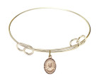 St Josephine Bakhita Double Loop Bangle Bracelet - Gold-Filled Charm 9360GF