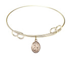 St Fina Double Loop Bangle Bracelet - Gold-Filled Charm 9364GF