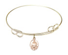 Pope Francis Double Loop Bangle Bracelet - Gold-Filled Charm 9451GF