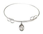 St Susanna Double Loop Bangle Bracelet - Sterling Silver Charm 9280SS
